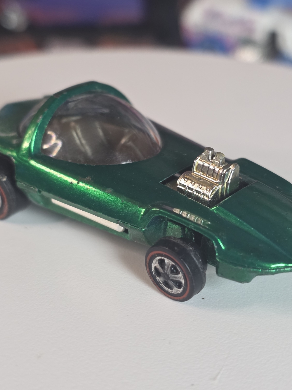 Hot Wheels Redlines 1967 Silhouette Green w/ Black Interior EXCELLENT